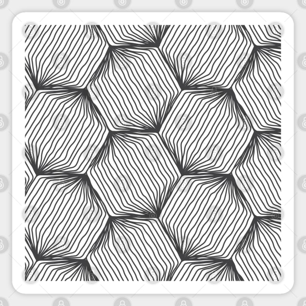 Abstract line patches pattern Sticker by Vilmos Varga